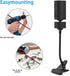 HOLACA Baby Monitor Mount, Flexible Twist Stand for Pan-Tilt Mount with 1/4 Threaded Hole, Clip Mount, Black