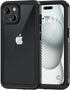 Lanhiem iPhone 15 Plus Case - 360 Full Body Waterproof, Dustproof, Shockproof with Built-in Screen Protector (Black)