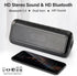 Solar Bluetooth Speaker Portable, 5000mAh Wireless Speaker, IPX6 Waterproof, Bluetooth 5.3, 50H Play Time