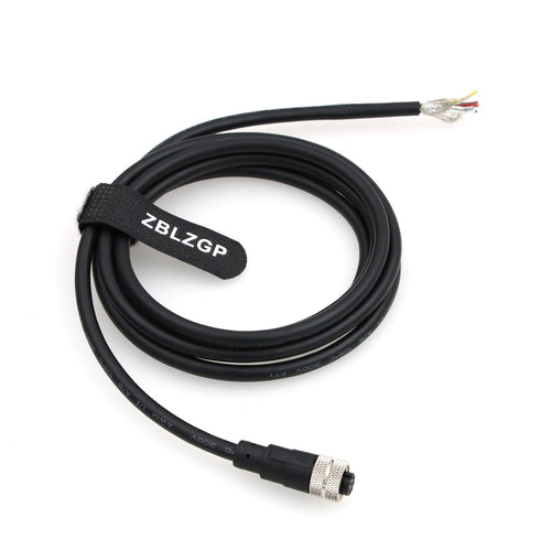 M12 A-Code 8 Pin Female Cable Sensor Industrial Aviation Connection Anti-Vibration for Actuator Devices 2M/6.6FT