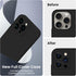 iPhone 15 Pro Case by FireNova, Black Silicone, 6.1", with Camera Protection & 2 Screen Protectors, Soft Microfiber