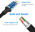 Multi 3 in 1 USB Long iPhone Charging Cable, 3M/10Ft Nylon Braided Universal Phone Charger Cord for Android, Apple,
