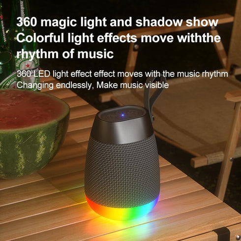 thl 360 5.3, IPX5 6H Portable Bluetooth Speaker with Music Rhythm Lights, Bluetooth Waterproof, Playtime, TF