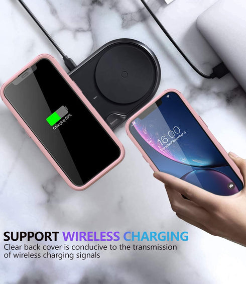 Diverbox Heavy Duty Protection Case for iPhone XR, Shockproof, Dropproof, Dust-Proof Phone Cover (Pink)