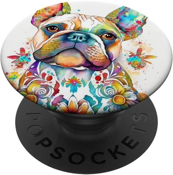 French Bulldog Watercolor Frenchie PopSockets Standard PopGrip
