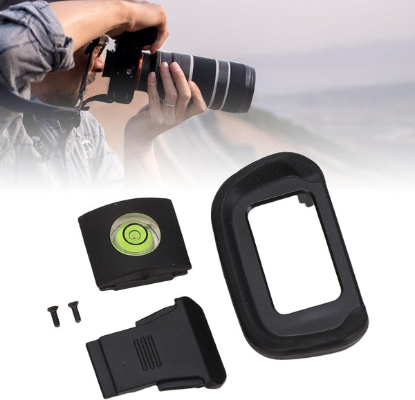 LICAEVEY R10 Camera Eyecup Viewfinder, 3 in 1 Set with Bubble Level and