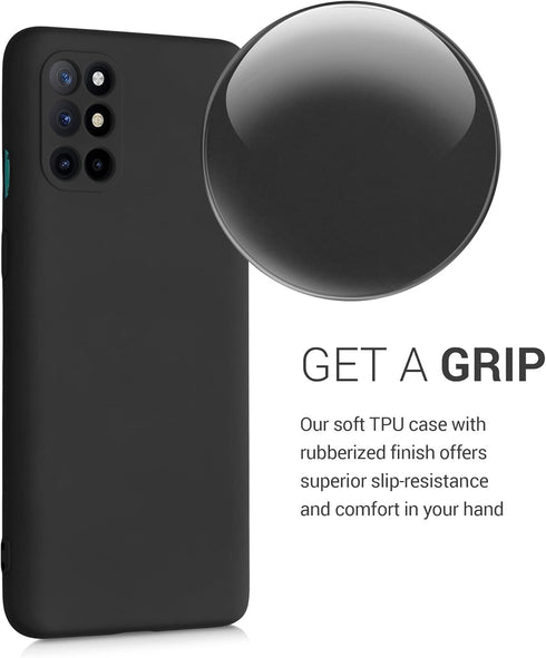 kwmobile Slim Protective TPU Case for OnePlus 8T - Silicone Phone Cover - Black