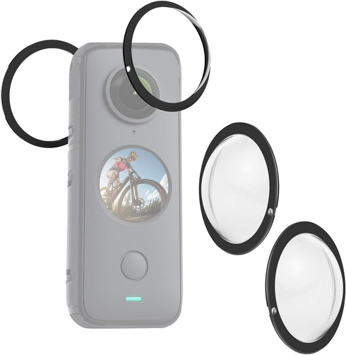Puluz Sticky Lens Guards for Insta360 One X2, PC Protective Cover Cap for Waterproof 360 Action Camera Accessories