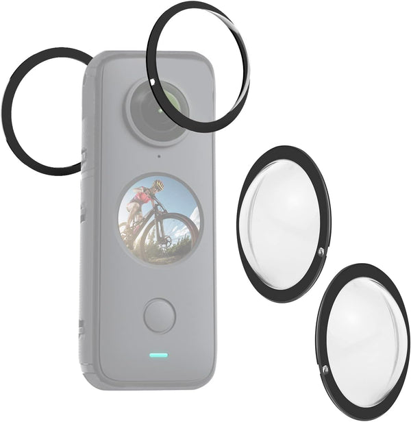 Puluz Sticky Lens Guards for Insta360 One X2, PC Protective Cover Cap for Waterproof 360 Action Camera Accessories