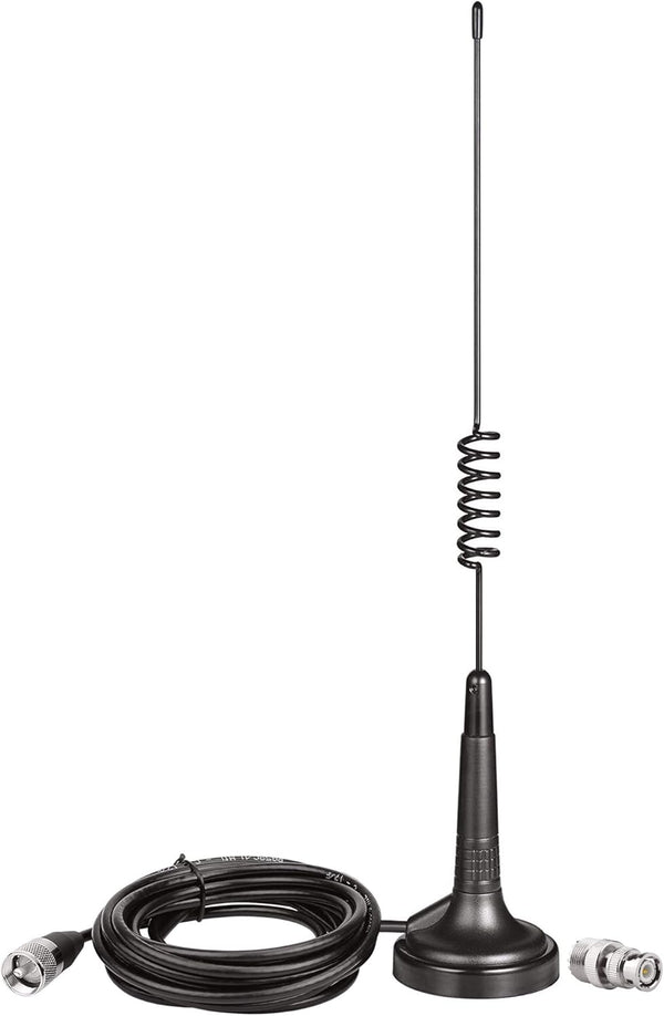 BINGFU 27MHz CB Radio Antenna PL259 & BNC Male Magnetic Base Compatible with