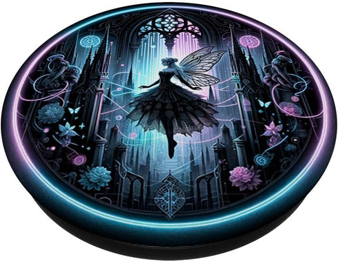 Gothic Fairy Dark Aesthetics PopSockets Standard PopGrip, Goth Culture Fairycore Occult Design