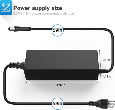 90W Power Cord for HP Pavilion All-in-One Desktop 18'' to 32'', Monitor Charger & Gaming Power Supply