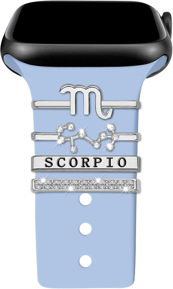 12 Constellations Decorative Rings, Compatible with Apple Watch Charms for iWatch Series 8 7 6 5 4 3 (No Band)