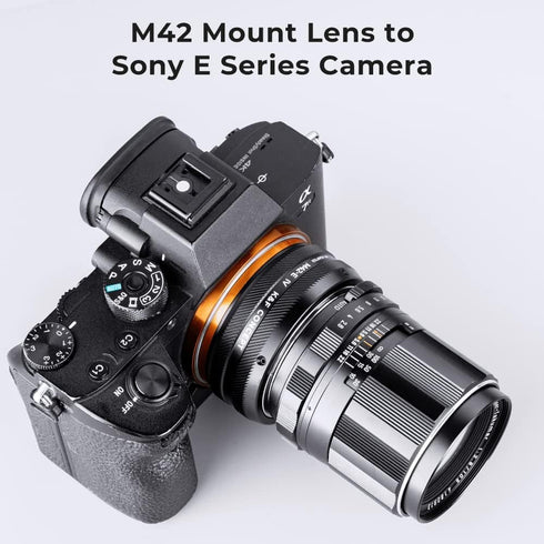 K&F Concept Lens Mount Adapter M42-NEX IV, Manual Focus for M42 Lens and Sony E Mount Camera Body