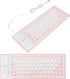 Silicone Keyboard, Foldable Flexible USB Wired Gaming Keyboard, 85 Keys, Fully Sealed Design, Waterproof, Dustproof