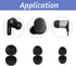 30 Pcs Silicone Earbud Tips - Soft Replacement Earpads in S/M/L Sizes for Most Headphones (Black)
