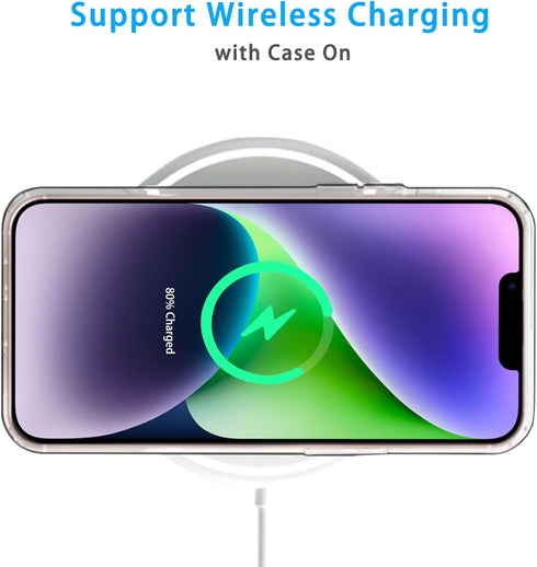 JJGoo Compatible with iPhone 14 Case, Clear Soft Shockproof Protective Slim Thin Bumper Cover Transparent