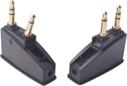 Saipomor 2 PACKS QC35 II Airplane Adapter - Audio Stereo Jack for Bose QuietComfort Headphones