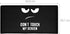 kwmobile Computer Monitor Cover for 34-35" Monitor, Don't Touch My Screen White/Black Design