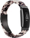 Wongeto Compatible with Fitbit Inspire 2 & Inspire/Inspire HR Bands for Women, Resin Wristband Strap (Flower Grey)