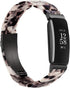 Wongeto Compatible with Fitbit Inspire 2 & Inspire/Inspire HR Bands for Women, Resin Wristband Strap (Flower Grey)