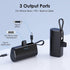 Pxwaxpy 5200mAh 20W Pack 16/15/14/13/12, Mini Portable Charger for iPhone with Built-in Type-C Cable, Ultra-Compact