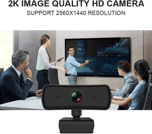 BaoFufc 2040x1080P 2K Webcam with Microphone for Desktop Laptop Computer Meeting Streaming Camera USB Cover