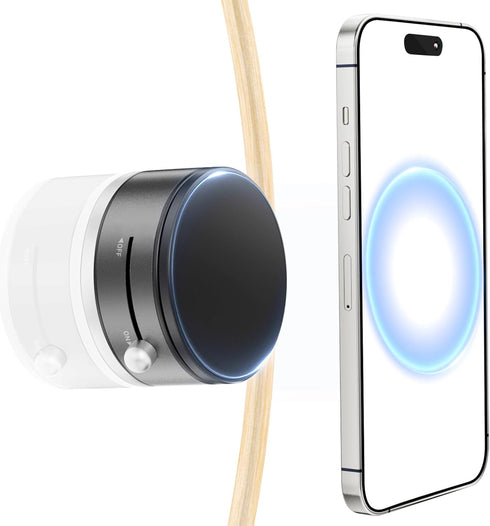 pop-tech Magnetic Vacuum Suction Mirror Phone Holder (Smooth Mirror Surface Only), Gym