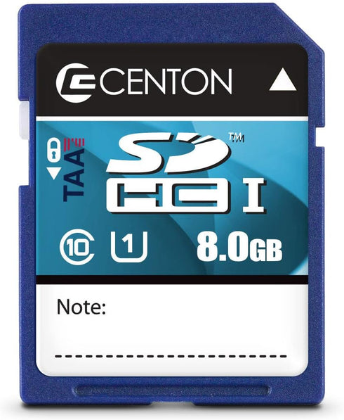 Centon SD UHS Class 1 (U1) Flash Memory Card 8GB x 1, (S1-SDHU1-8GTAA)