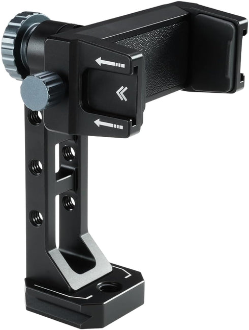LEAPLIEXT 360 1/4" 3/8" 16/15/14/13, Metal Phone Holder for Tripod - Rotation with Arca Swiss Quick Release, & Thread