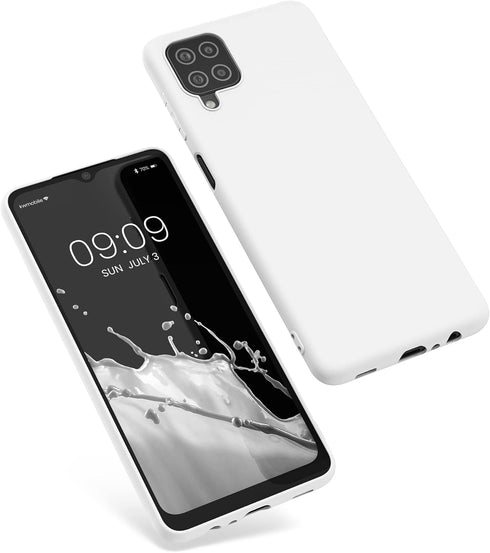 kwmobile Samsung Galaxy A12 Case - Soft Slim Protective TPU Silicone Cover - Matte White