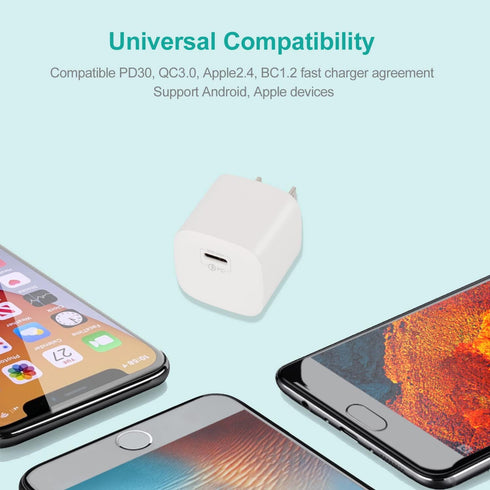 USB C Wall PD Fast Charger 30W, Compatible with iPhone 13/12/11 Pro Max/XS/XR/X SE/11, Pixel