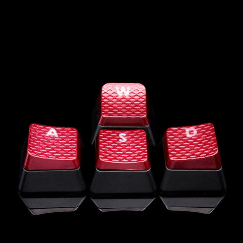 HUYUN 1set FPS Backlit Key Caps Replacement for Corsair Gaming Keyboards, Cherry Key Switches (Red)