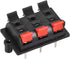 uxcell 2 Row 6 Way Spring Speaker Terminal Clip - Push Release Connector Audio Cable Terminals Strip Block, Black Red