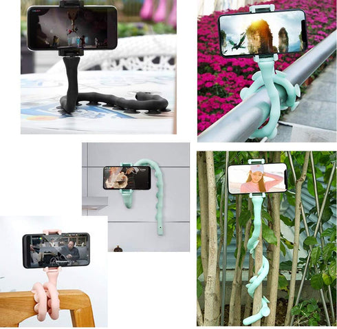 Cute Worm 360 Degree Rotating Cell Phone Holder, Flexible Mount with Suction Cup for iPhone, Samsung, LG, Nexus