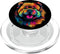Chow Chow Gifts by J Chow Chow Colorful Dog Face Funny Black PopSockets PopGrip for MagSafe
