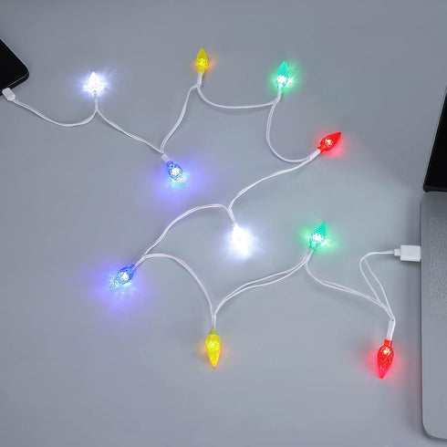 LED Christmas Light Phone Charger Cord, USB Charging Cable Gift for Phone 14/13/12/11 Pro/XS/XS Max/XR/X/8 Plus/8/7
