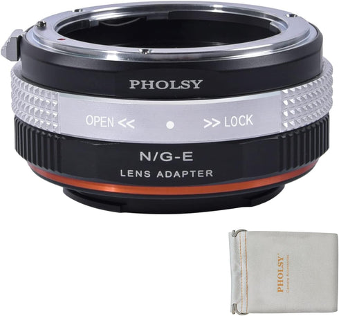 Lens Mount Adapter for Nikkor G/F/AI/AIS/D/AF-S Lens to E (NEX) Mount Camera, Compatible with Sony Camera Body