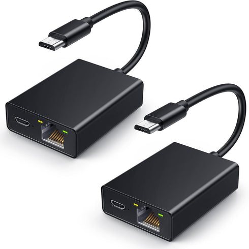 Ethernet Adapter for Fire TV Stick, Electop Micro USB to RJ45 Network Adapter for 4K Fire Stick (2 Packs)