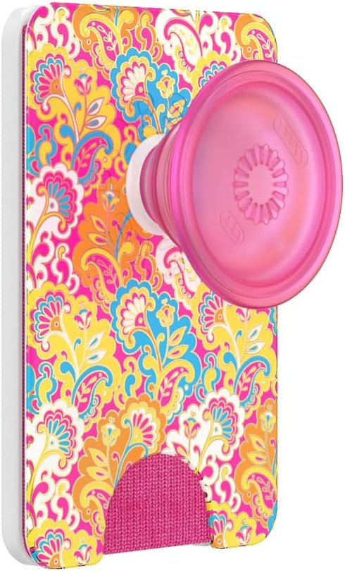 PopSockets Phone Wallet with Expanding Grip and Adapter Ring for MagSafe - Phone Card Holder, Wireless Charging