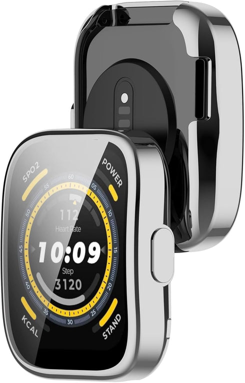 5 Pack Screen Protector Cases Compatible with Amazfit Bip 5 Smart Watch, 1.91inch Protective Case Intended for Amazfit