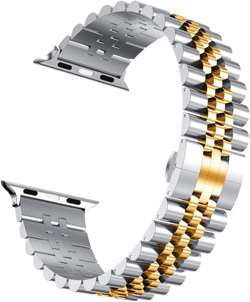 Wolait Stainless Steel Heavy Band for Apple Watch Ultra 2 | 49mm 46mm 45mm 44mm 42mm with Butterfly Clasp