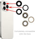 3pcs/Set Camera Lens Replacement for iPhone 15 Pro 6.1 inch Rear Glass with Pre-Installed Adhesive + Repair Tool Kit,