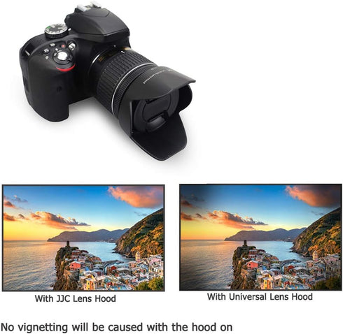 JJC Lens Shade for Nikon AF-P DX NIKKOR 18-55mm f/3.5-5.6G VR Lens, No Vignetting Reverse Attaching