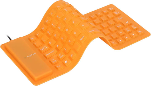 Silicone Folding Keyboard, Portable USB Wired 85 Keys Standard Keyboard, Lightweight and Waterproof
