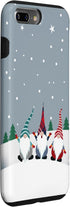 iPhone 7 Plus/8 Plus Christmas Gnomes Case, Plaid Stripes Pattern for Holidays and Winter