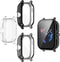 Cases for Amazfit GTS 3 Smartwatch, Soft TPU Shockproof Bumper Cover with Screen Protector Case (Black+Gray+Clear)