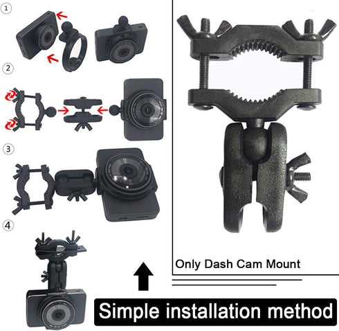 CALIDAKA Car Interior Holder, Universal Dash Cam Mount Bracket for Auto Driving