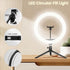 HomeBeyond 10" Dimmable Selfie Ring Light with Tripod & Phone Holder LED Circle Light for Live Streaming, Makeup