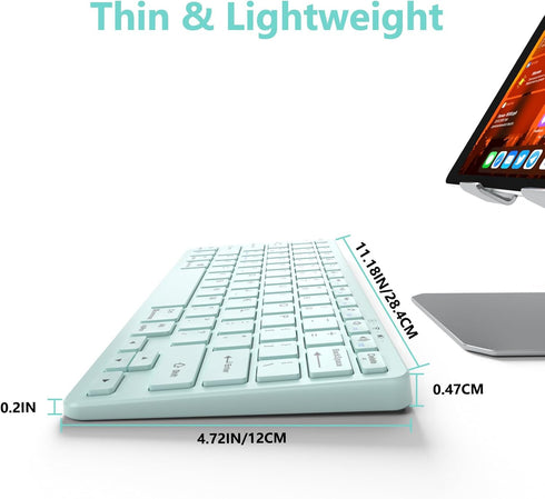 Bluetooth Keyboard for iPad, Compatible with iPad 10th/9th/8th, Air 5th/4th, Pro 13/12.9/11 inch, Portable, Blue